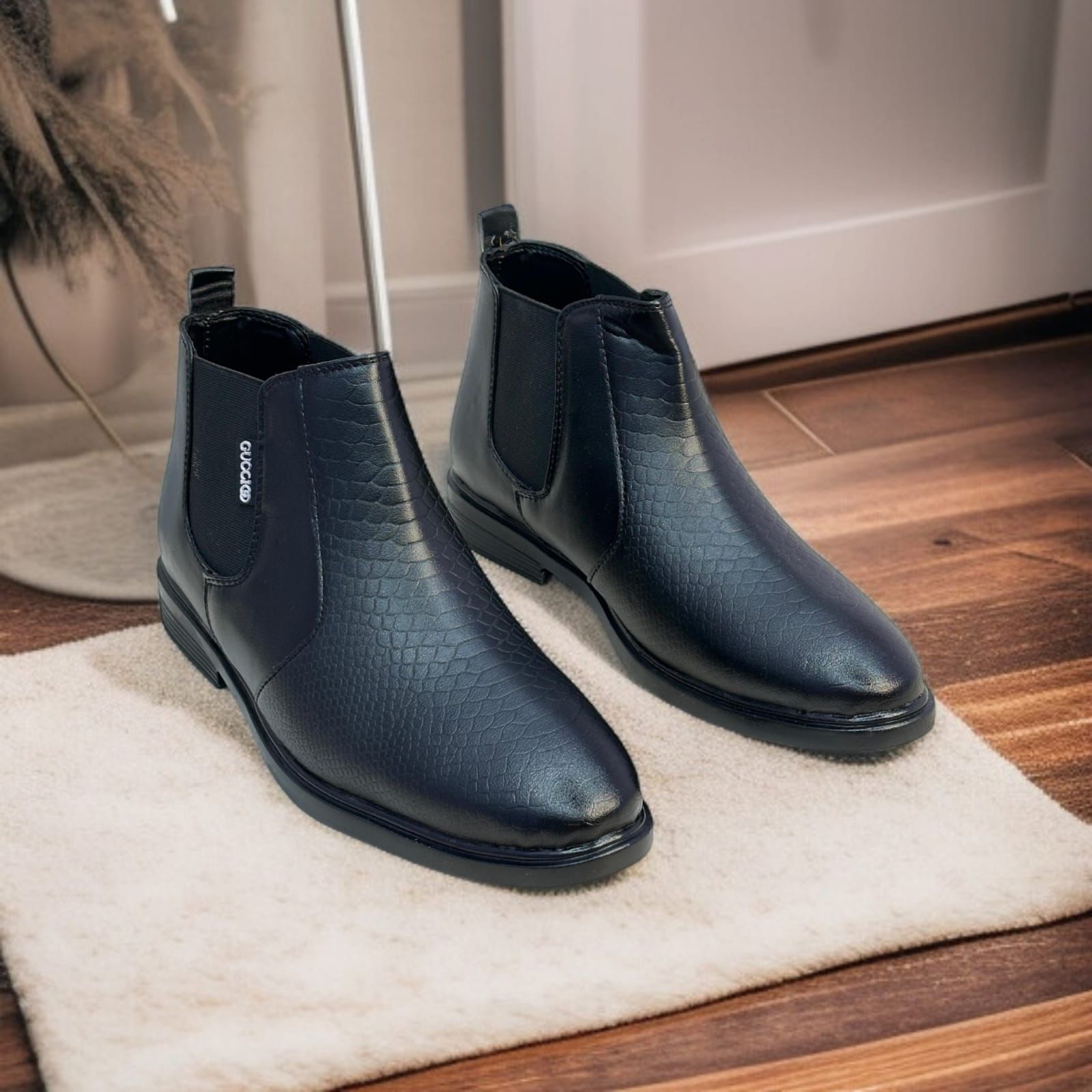 croco chelsea black